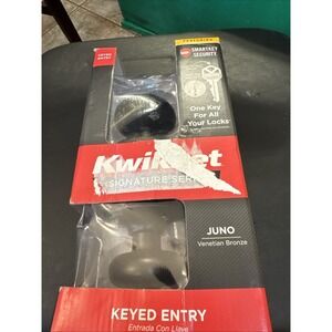 Kwikset Signature Series SmartKey Knob Keyed Entry Venetian Bronze 97402-737